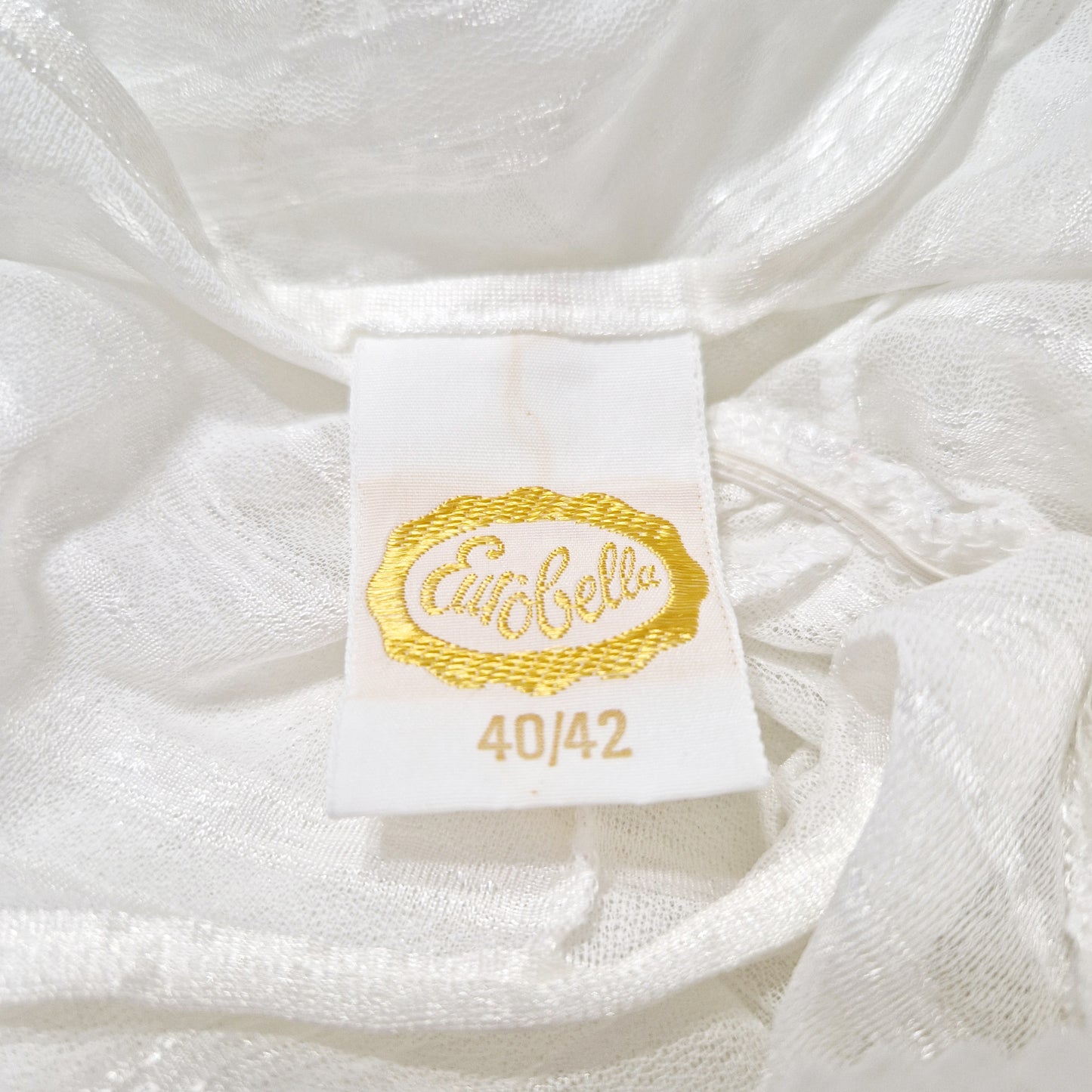 Einzigartiges und nachhaltiges Vintage Nachthemd in weiss mit Spitzen. Unique and sustainable vintage nightdress in white with lace. Tag.