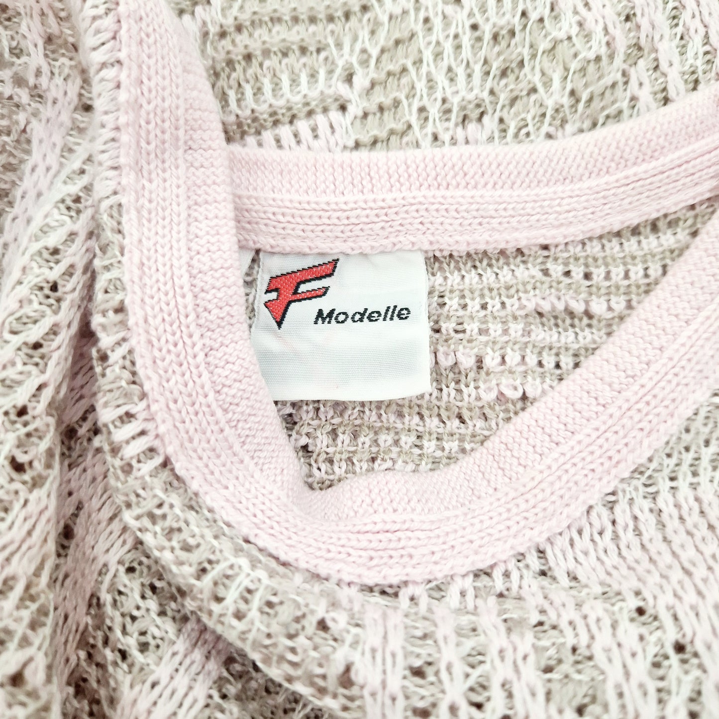 T-Shirt, rosa-beige, Palmen, M/L