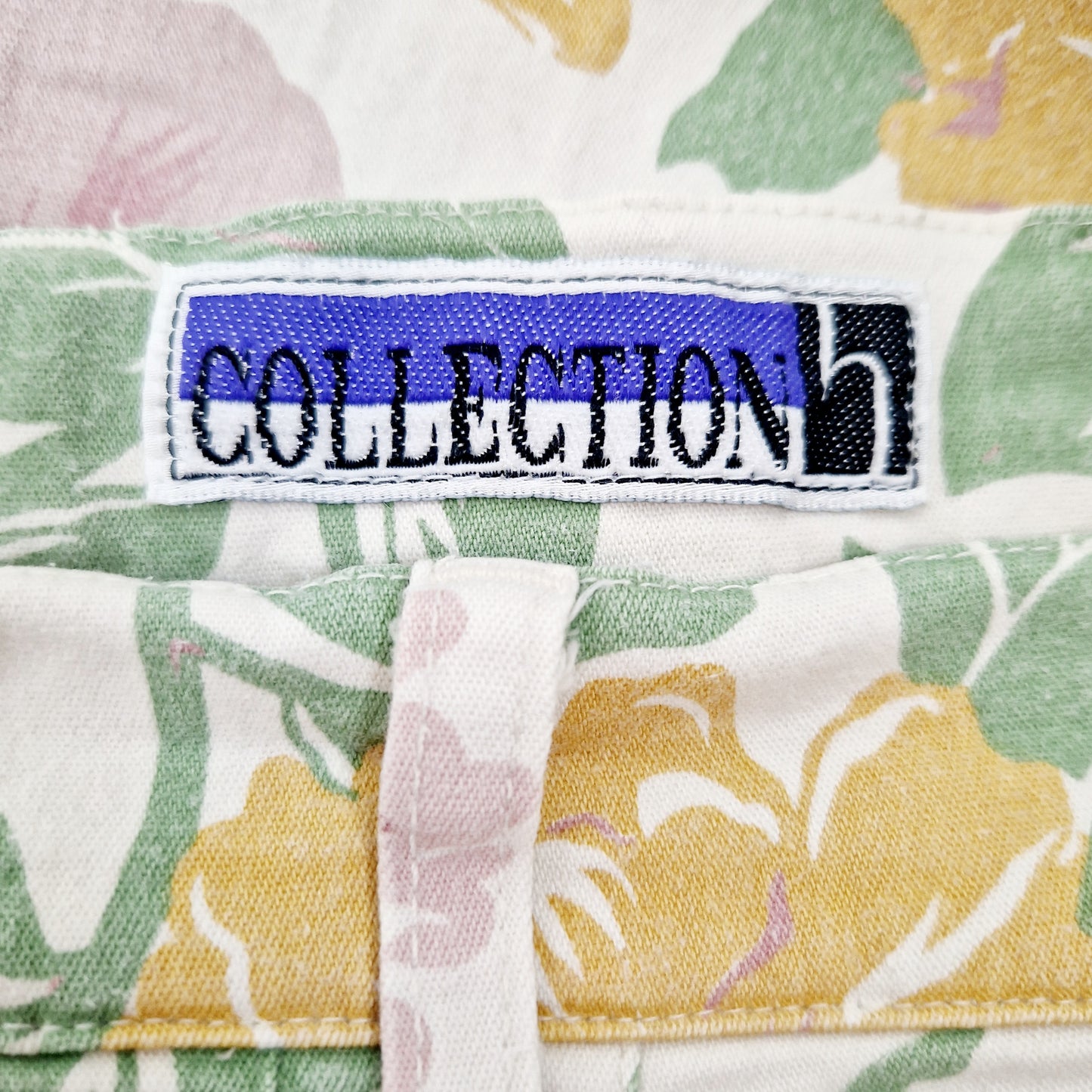 Hose, eierschale-rosa-grün, Blumen, M