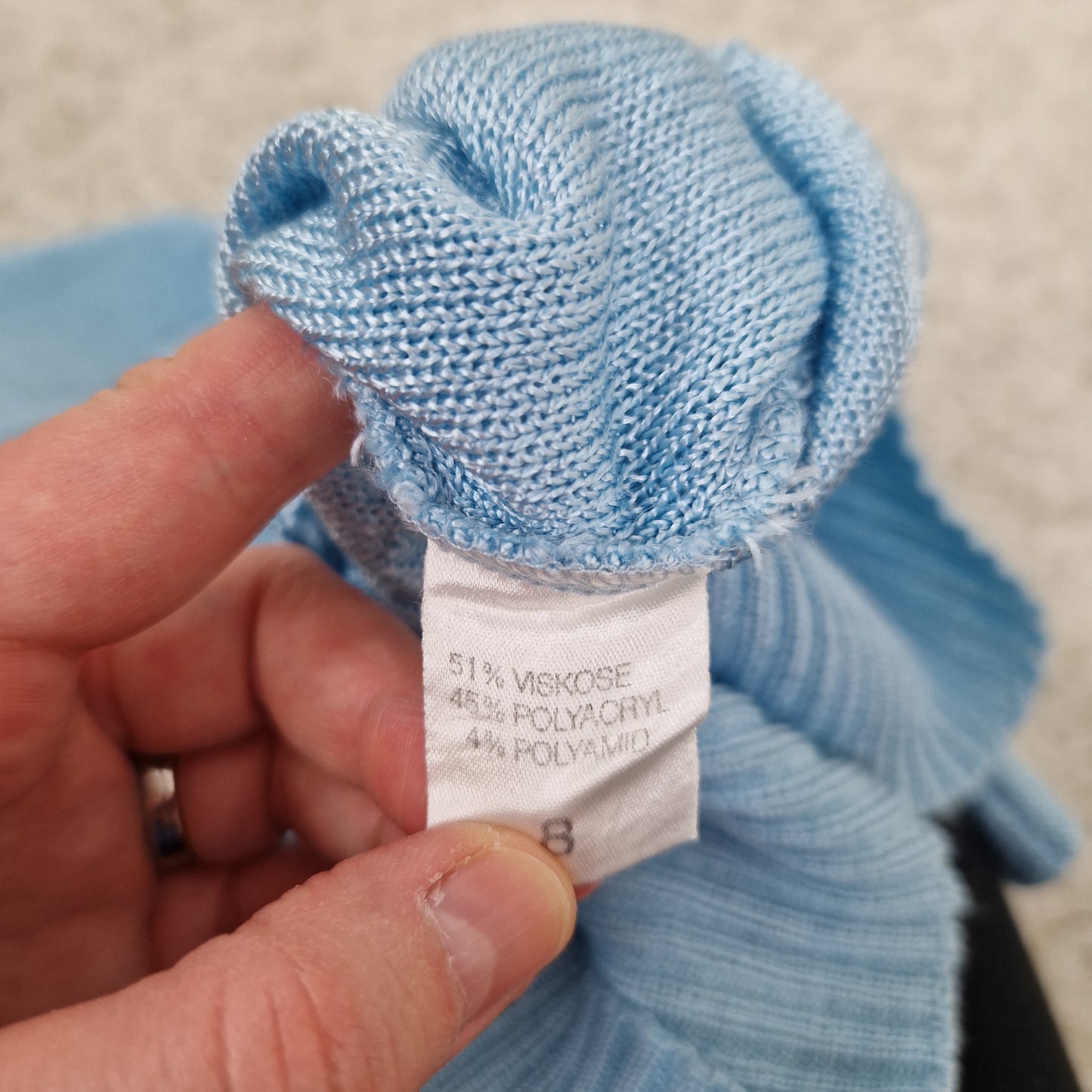 T-Shirt, hellblau, Blume, S