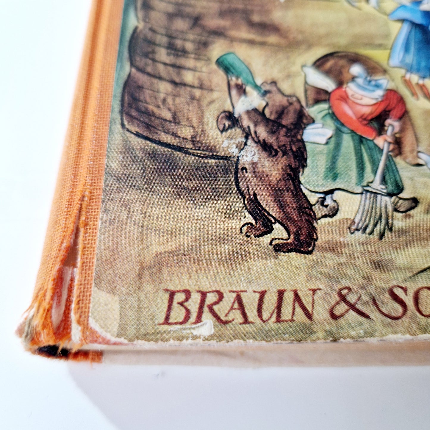 Einzigartiges und nachhaltiges Vintage Buch, Lustige Wilhem Busch Sammlung. Unique and sustainable vintage book, Lustige Wilhem Busch Sammlung. Flaw 4.