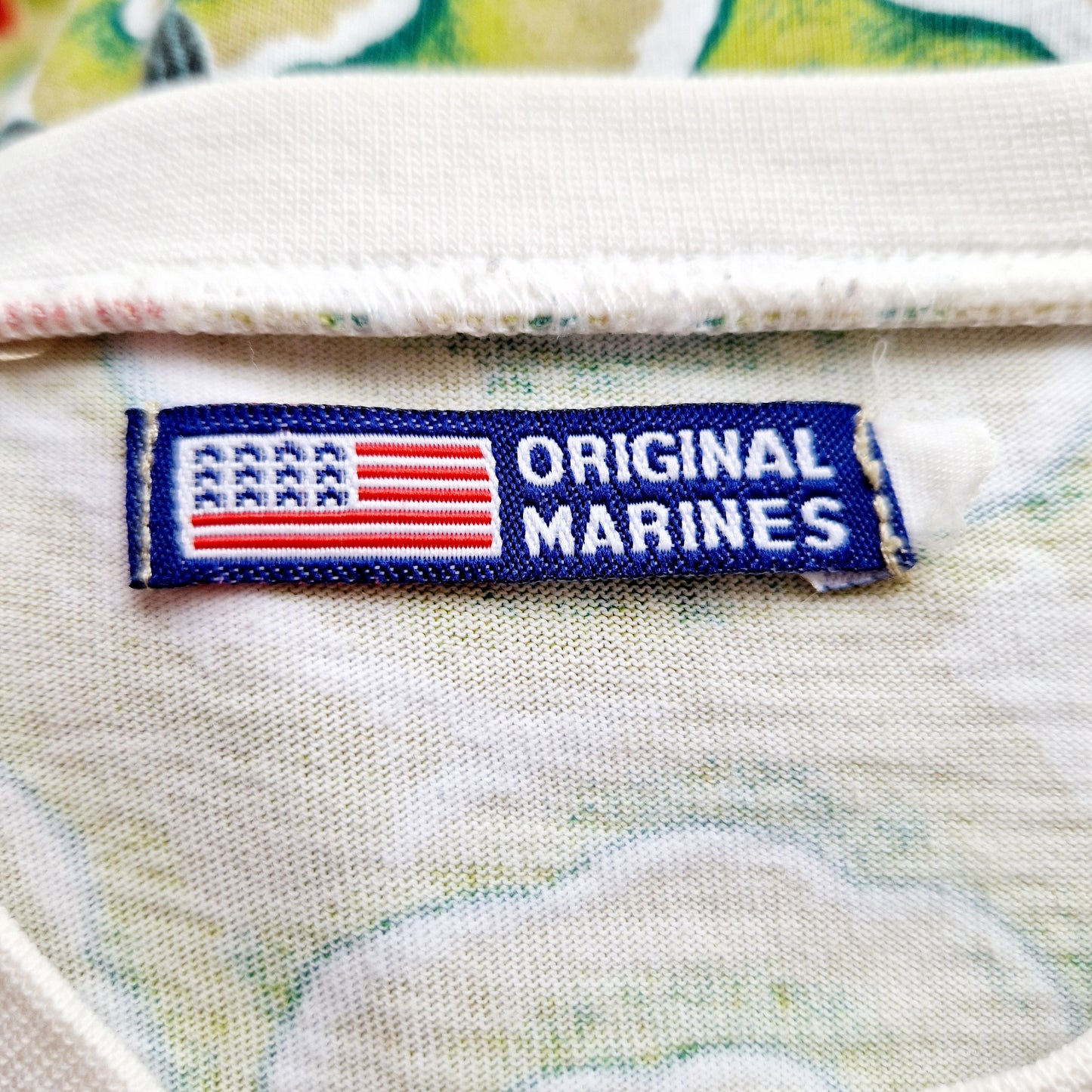 T-Shirt, hellgrün-rot-weiss, Blumen, M/L