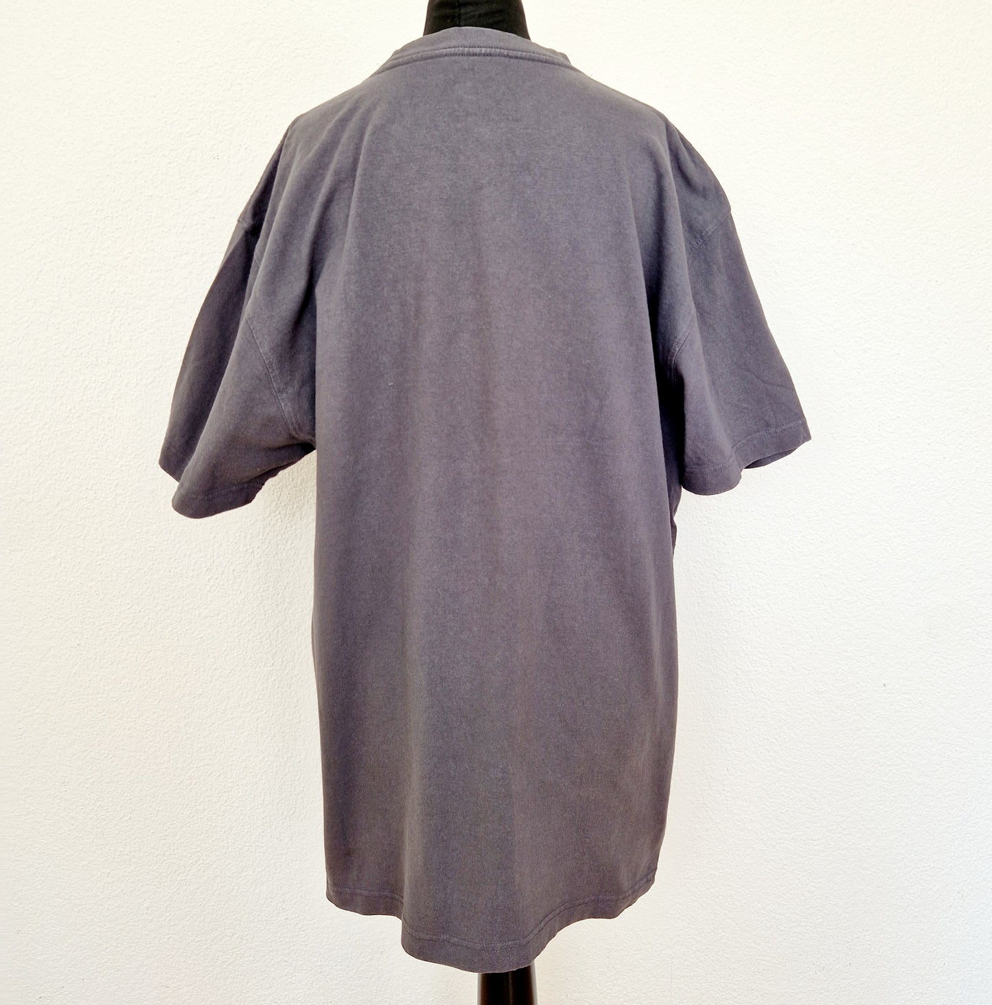 Einzigartiges und nachhaltiges Vintage T-Shirt in grau von Dickies. Unique and sustainable vintage t-shirt in grey from Dickies. Back.