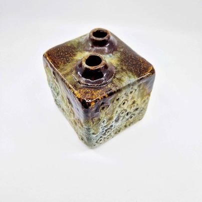 Einzigartige und nachhaltige Vintage Vase von Ruscha. Unique and sustainable vintage vase from Ruscha. Above.