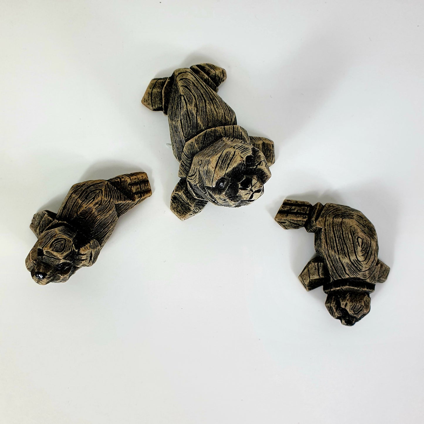 3 Figuren, dunkelgrau, Seehunde