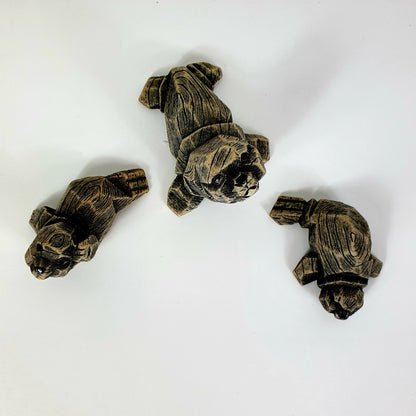 3 Figuren, dunkelgrau, Seehunde