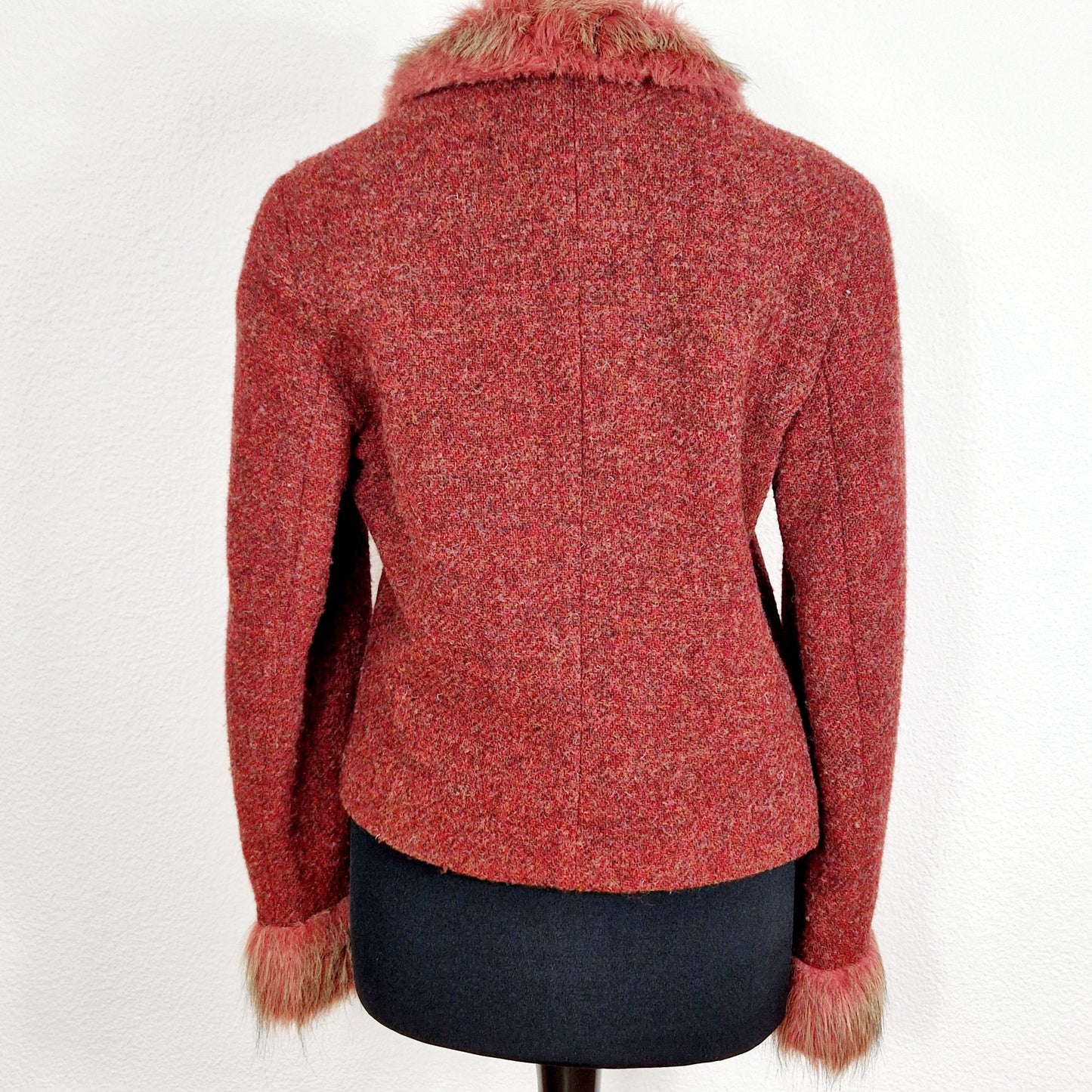 Blazer, rostrot, Kunstfell, S