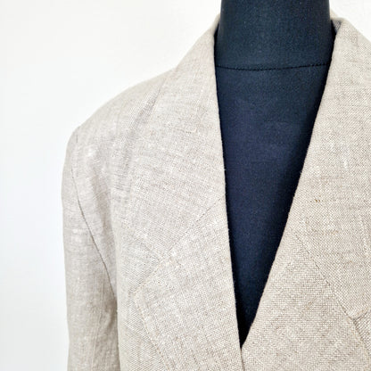 Blazer, cropped, beige, L