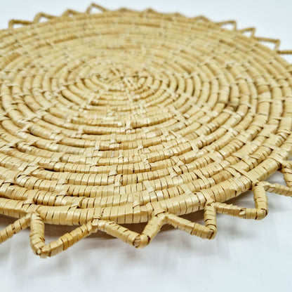 Einzigartiger und nachhaltiger Vintage Topfuntersetzer. Unique and sustainable vintage pan trivet. Side.