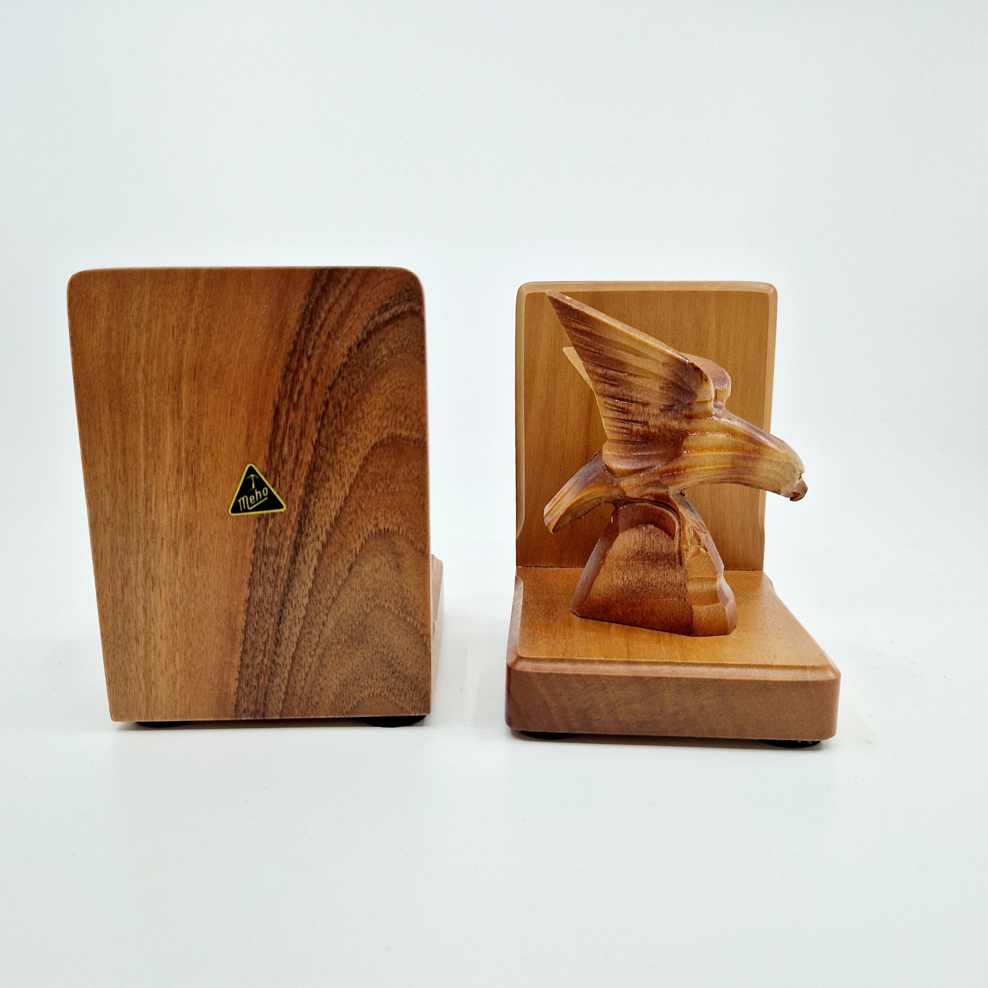 Einzigartige und nachhaltige Vintage Buchstützen mit Adler. Unique and sustainable book ends with eagles. Back.