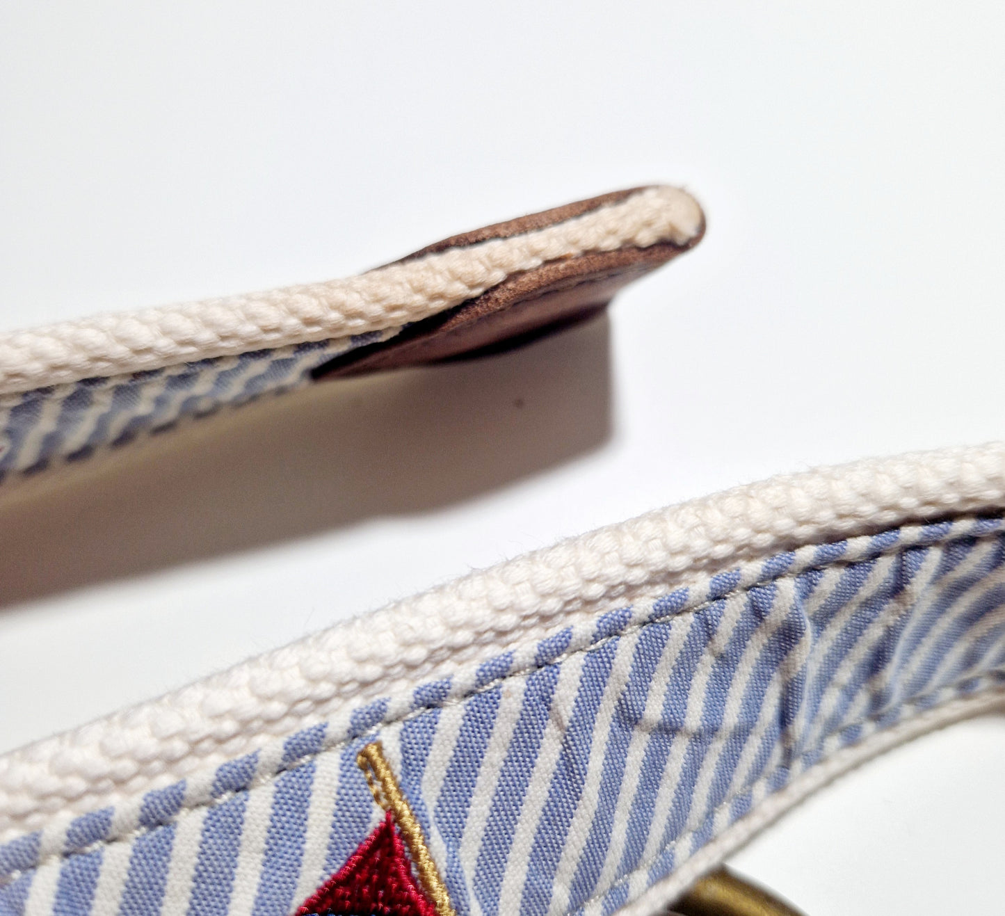 Gürtel, blau-weiss, gestreift, Fahnen, Polo Ralph Lauren, 114 cm