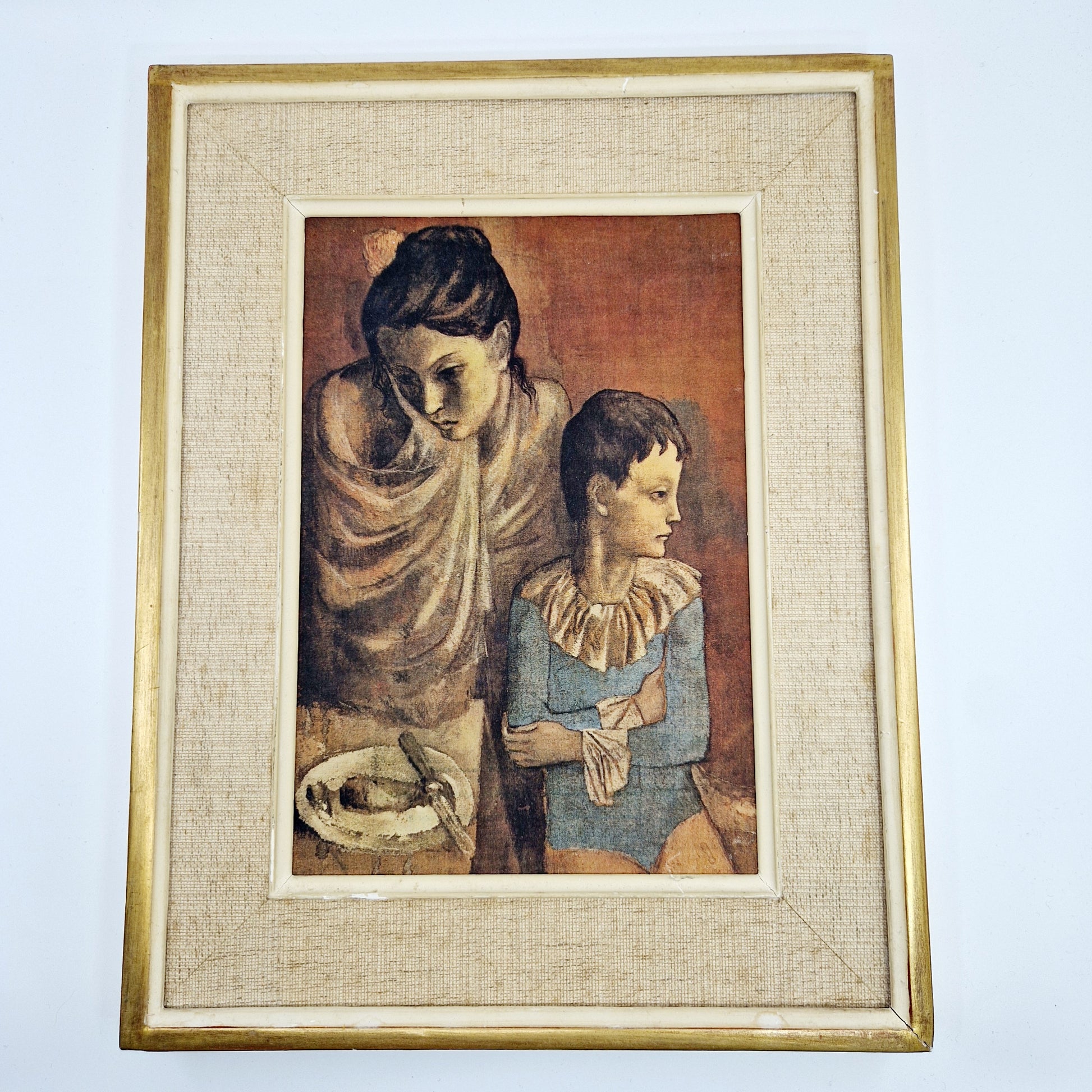 Einzigartiger und nachhaltiger Vintage Print Mutter und Kind von Picasso. Unique and sustainable vintage print Mother and Child from Picasso. Front. 