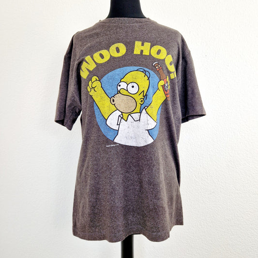 Einzigartiges und nachhaltiges Vintage T-Shirt mit Homer Simpson. Unique and sustainable vintage t-shirt homer simpson. Front. 