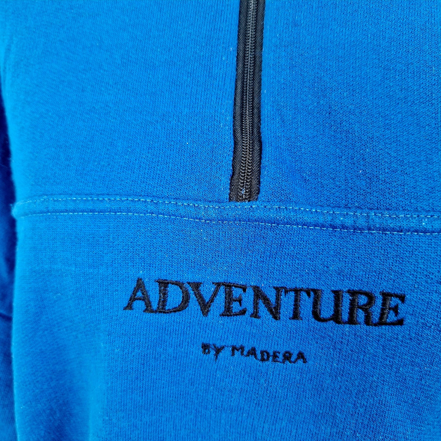 Sweatshirt, blau-weiss, Kragen, M