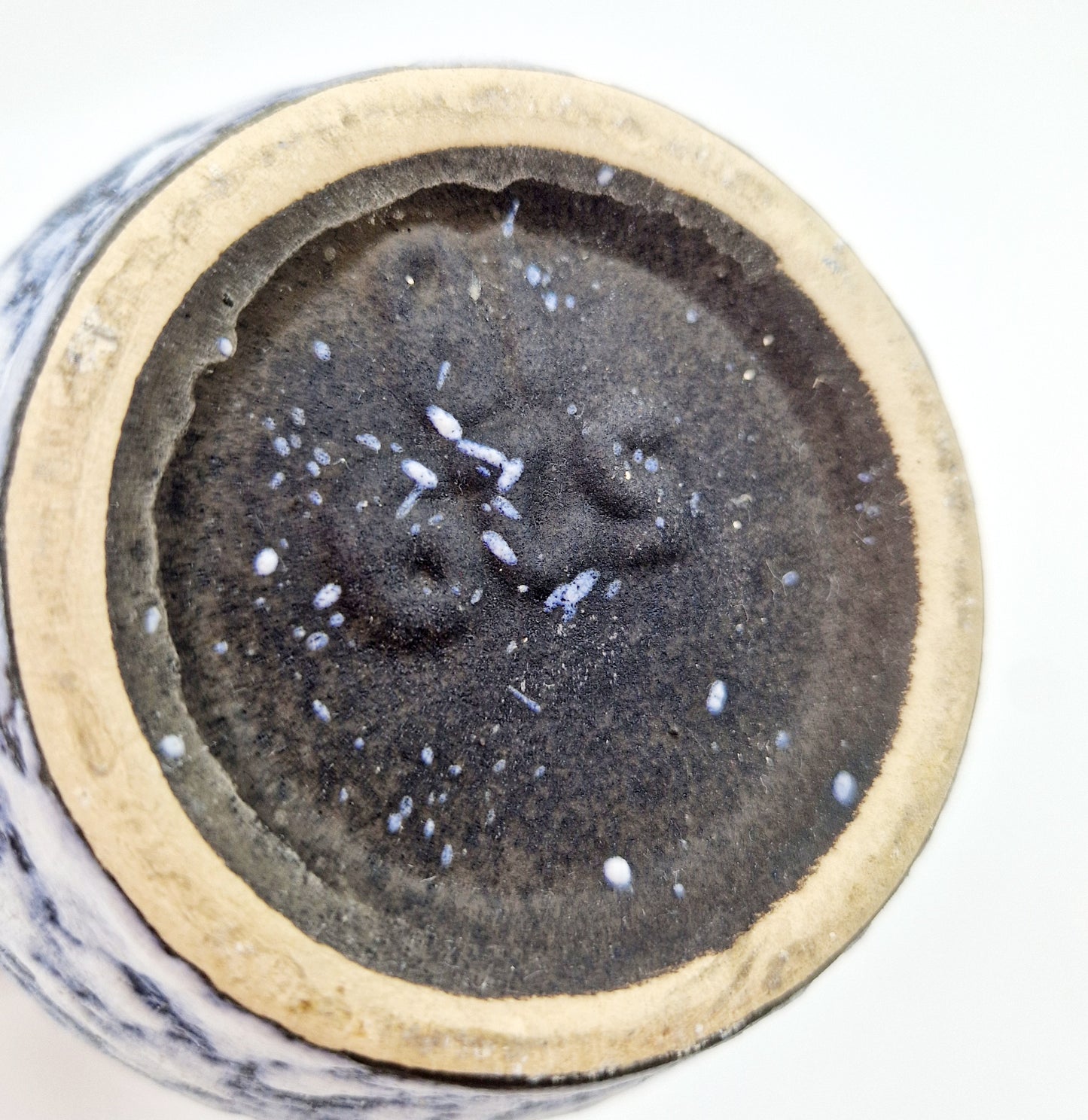 Vase, grau-rot-gelb, Scheurich