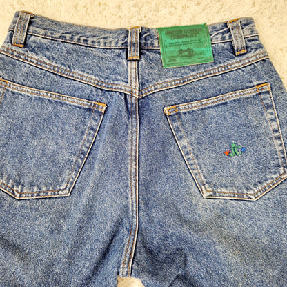 Einzigartige und nachhaltige Vintage Jeans in blau von Jacob Cohen. Unique and sustainable vintage jeans in blue from Jacob Cohen. Close-up 3.