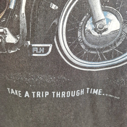 Einzigartiges und nachhaltiges Vintage T-Shirt Harley Davidson. Unique and sustainable vintage t-shirt harley davidson. Close-up 2.