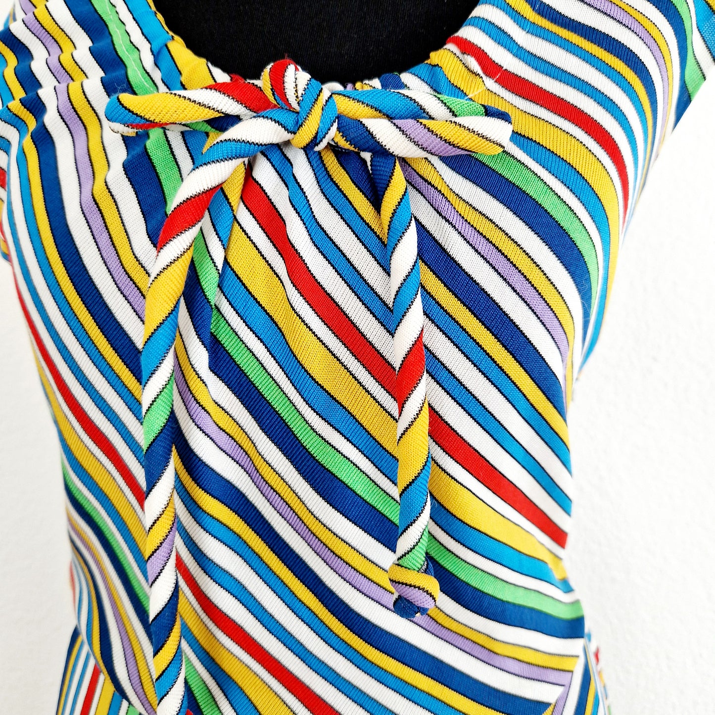 Kleid, Kurzarm, bunt, Streifen, XS/S