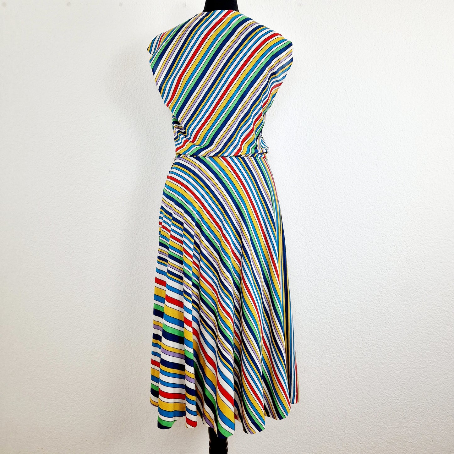 Kleid, Kurzarm, bunt, Streifen, XS/S