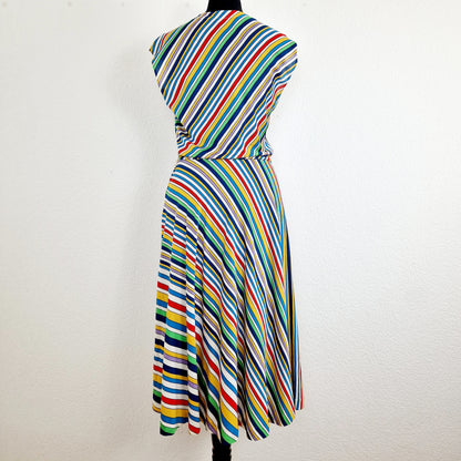 Kleid, Kurzarm, bunt, Streifen, XS/S