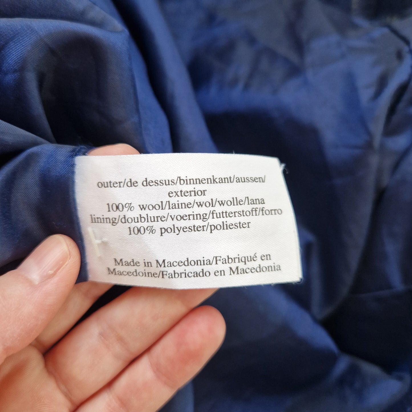 Rock, blau-braun-hellgrau, kariert, L