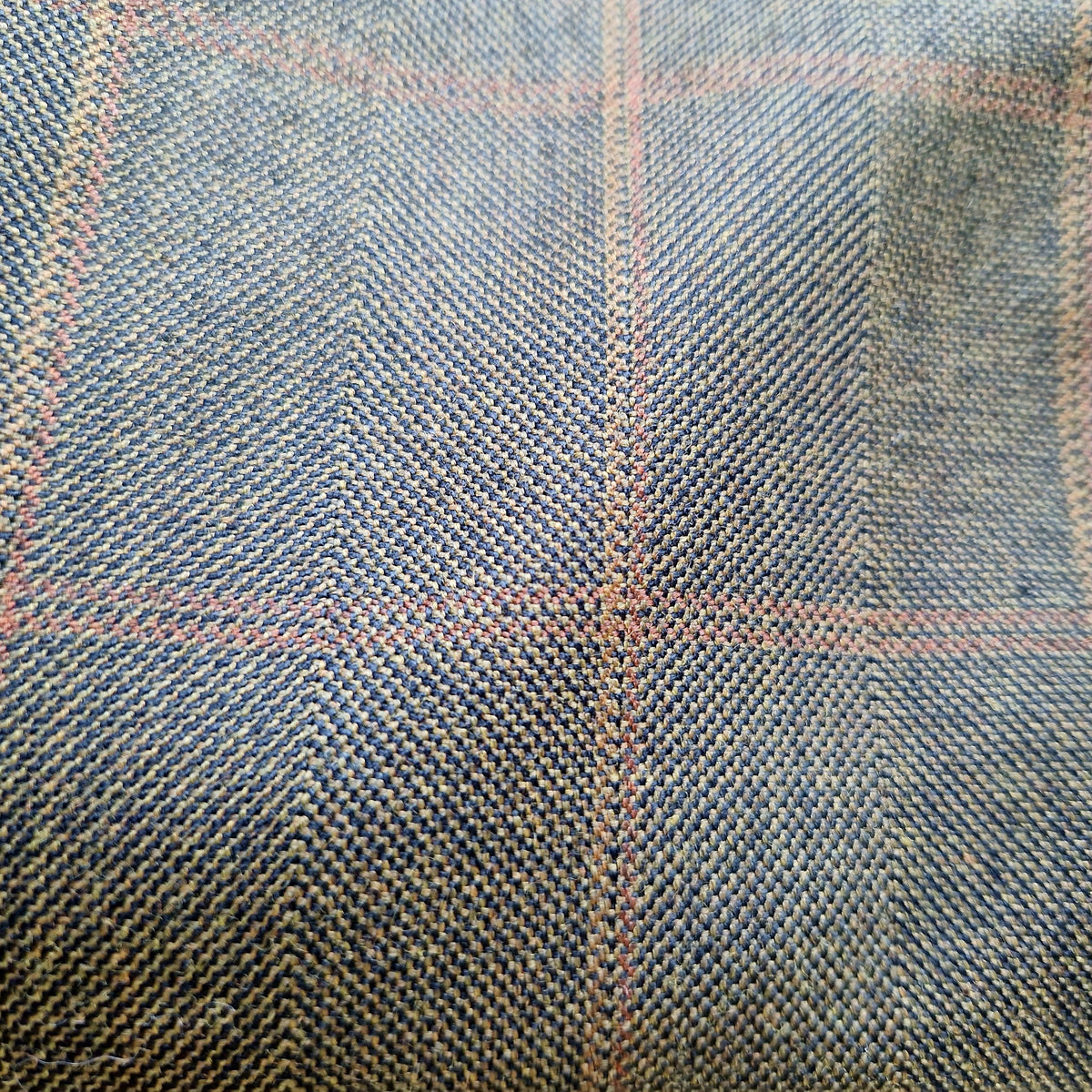 Einzigartiger und nachhaltiger, karierter Vintage Blazer in braun-rotbraun. Pattern