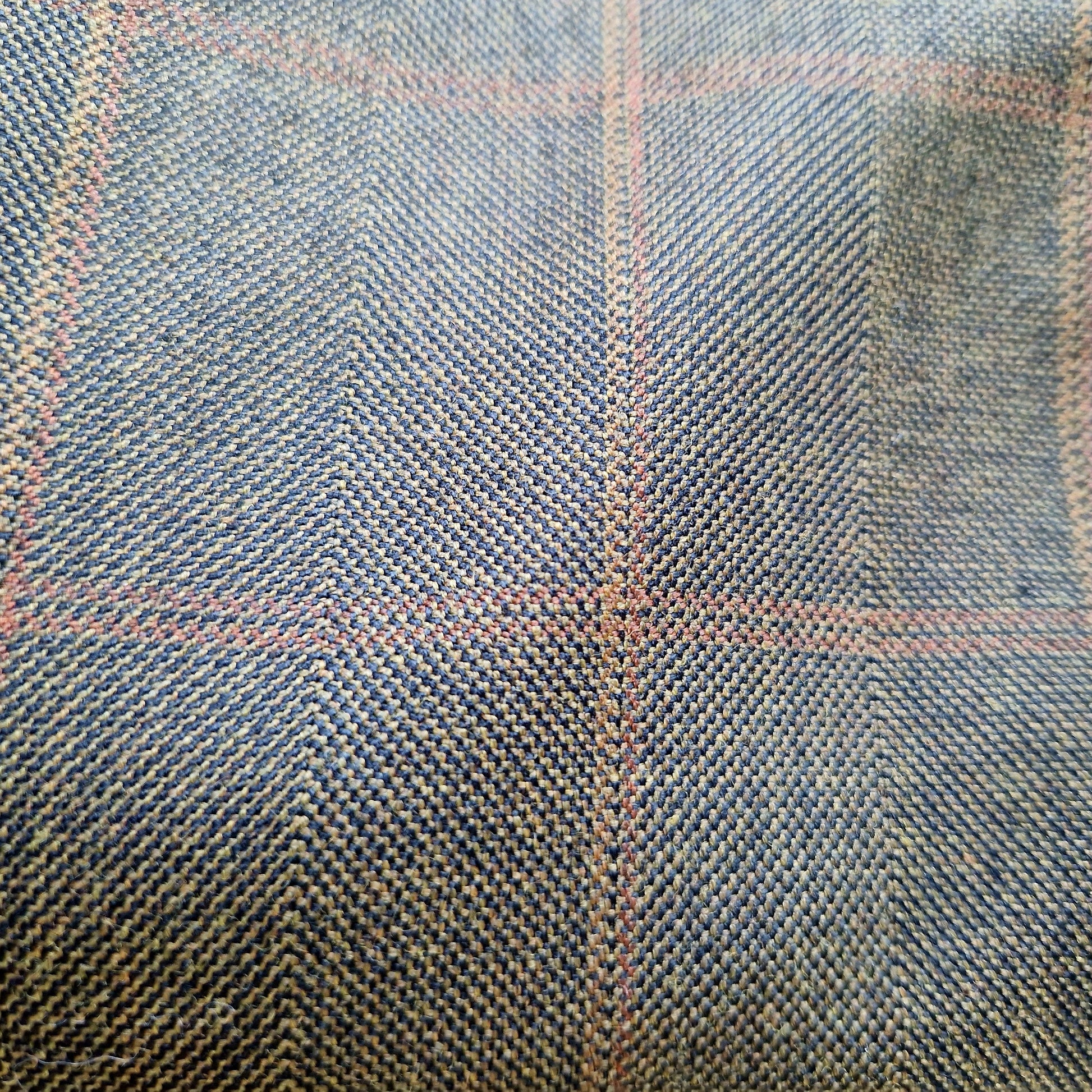 Einzigartiger und nachhaltiger, karierter Vintage Blazer in braun-rotbraun. Pattern