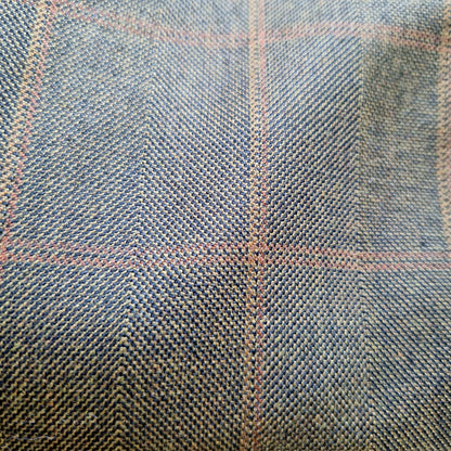 Einzigartiger und nachhaltiger, karierter Vintage Blazer in braun-rotbraun. Pattern