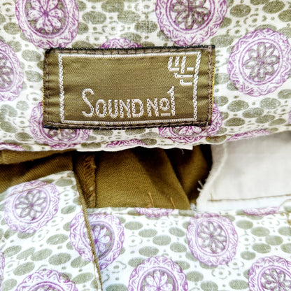 Einzigartiger und nachhaltiger Vintage Hosenrock in khaki. Unique and sustainable vintage culottes in khaki. Tag.