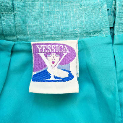Einzgartige und nachhaltige Vintage Culotte in mint. Unique and sustainable vintage culottes in mint. Tag.