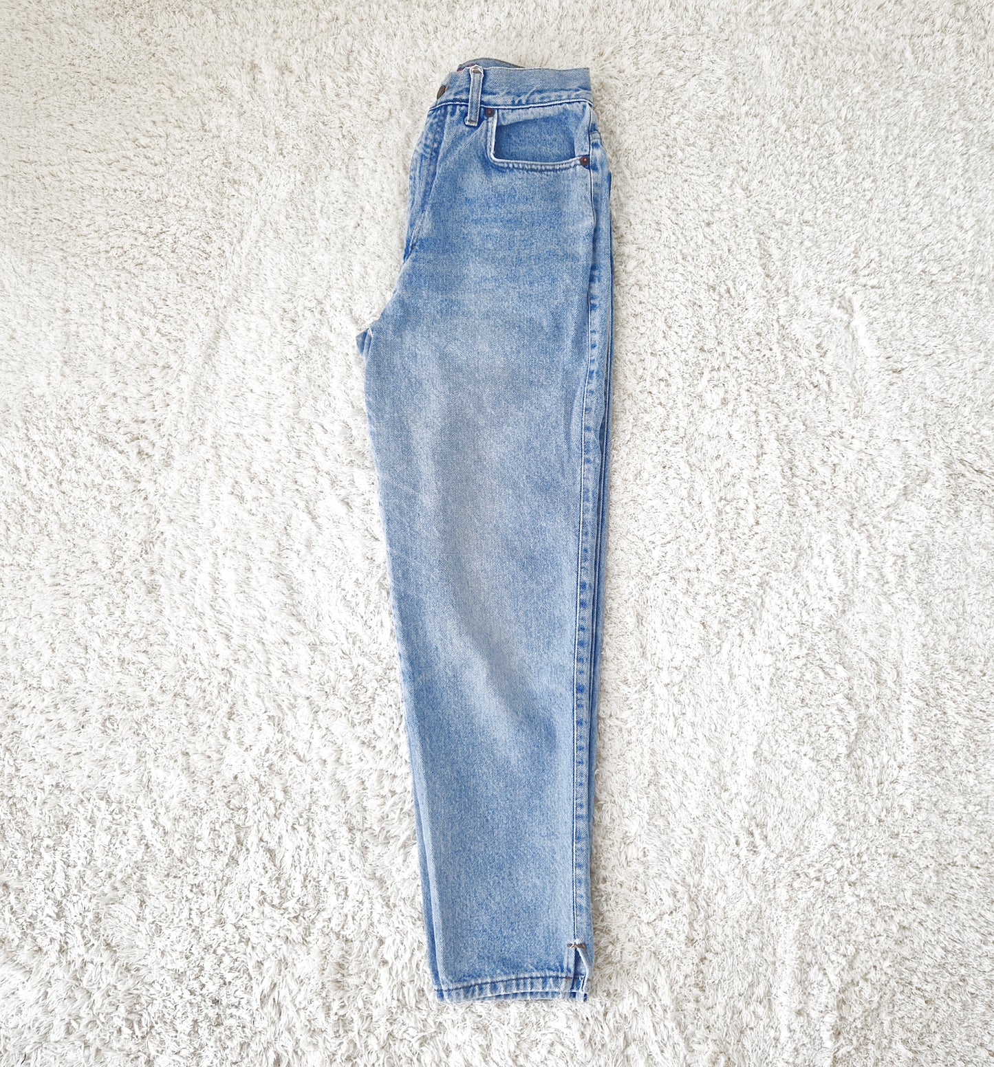 Hose, Jeans, mittelblau, Blumenstickerei, M