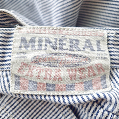 Einzigartige und nachhaltige Vintage Capri Hose in weiss-blau gestreift. Tag.