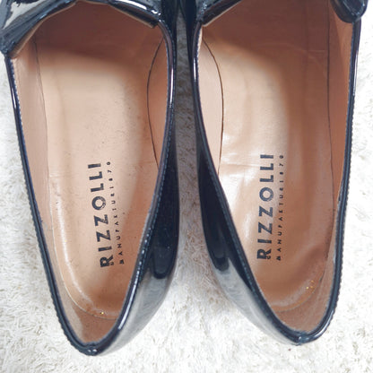 Einzigartige und nachhaltige Vintage Loafers in schwarz und Leder. Unique and sustainable vintage loafers in black and leather. Inside.