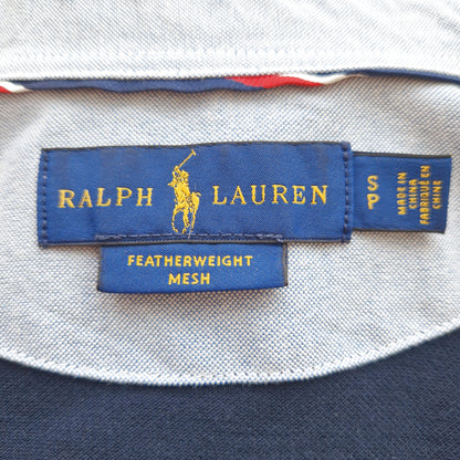 Einzigartiges und nachhaltiges Vintage Poloshirt, Langarm, in dunkelblau, Ralph Lauren. Unique and sustainable vintage poloshirt, long sleeves, in dark blue, Ralph Lauren. Tag.