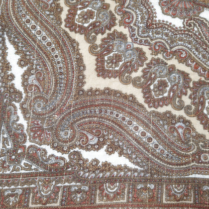 Tuch, eierschale-braun-beige, Goldfäden, Paisley