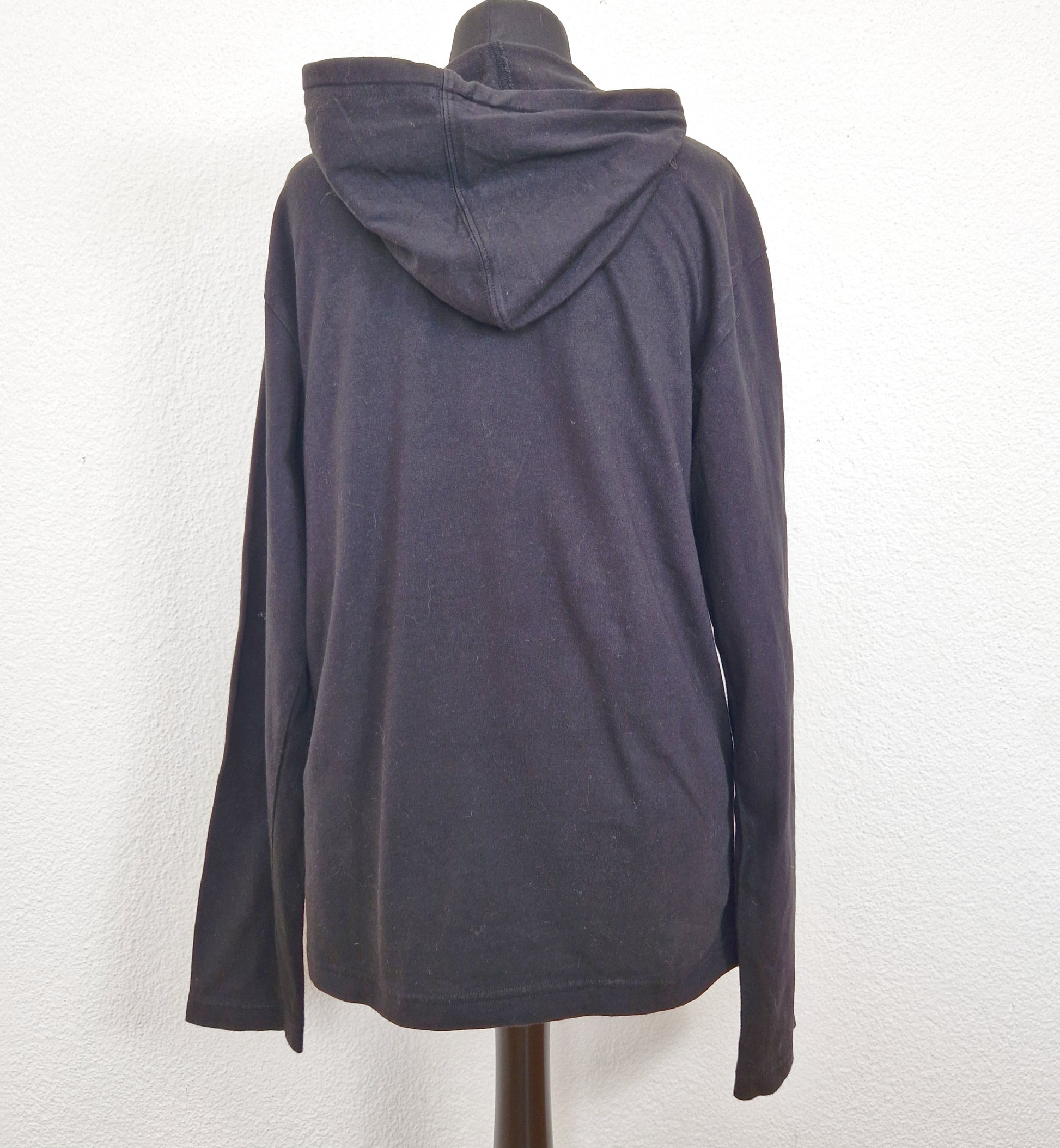 Einzigartiger und nachhaltiger Hoodie in schwarz-pink-weiss, Billabong. Back.