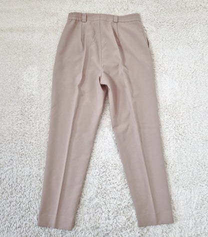 Einzigartige und nachhaltige, beige Vintage Hose. Back.