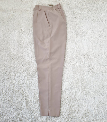 Einzigartige und nachhaltige, beige Vintage Hose. Side.
