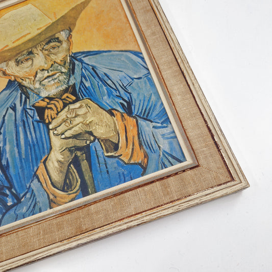Einzigartiges und nachhaltiges Vintage Bild, Portrait Patience Escalier, V. van Gogh. Unique and sustainable vintage print, portrait Patience Escalier, V. van Goth. Close-up.