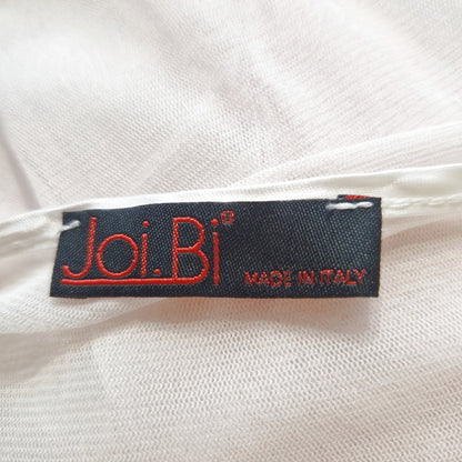 Einzigartiges und nachhaltiges Vintage Shirt in weiss-rosa-gold mit Rosen. Tag.