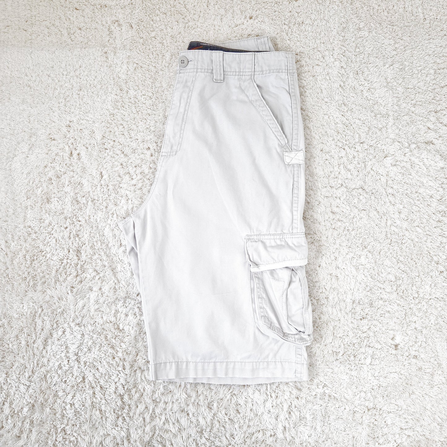 Einzigartige und nachhaltige Vintage Shorts in hellbeige von Billabong. Side 1.