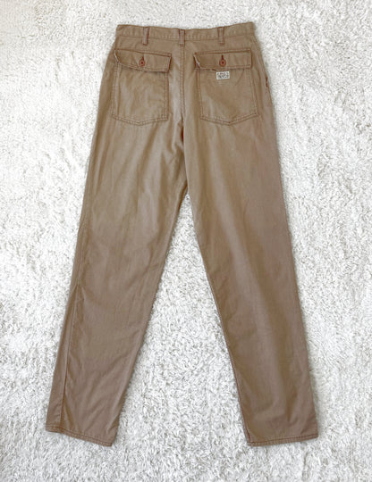 Einzigartige und nachhaltige Vintage Hose in hellbraun von Rifle. Back.